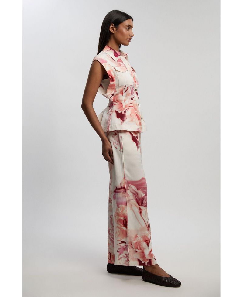 Women's Floral Straight Leg Trouser