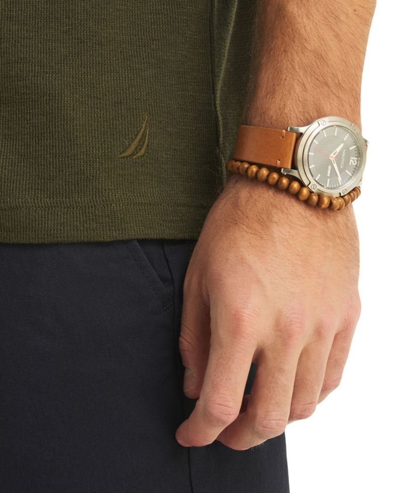 Men's Waffle-Knit Cotton-Blend Long-Sleeve Polo Shirt