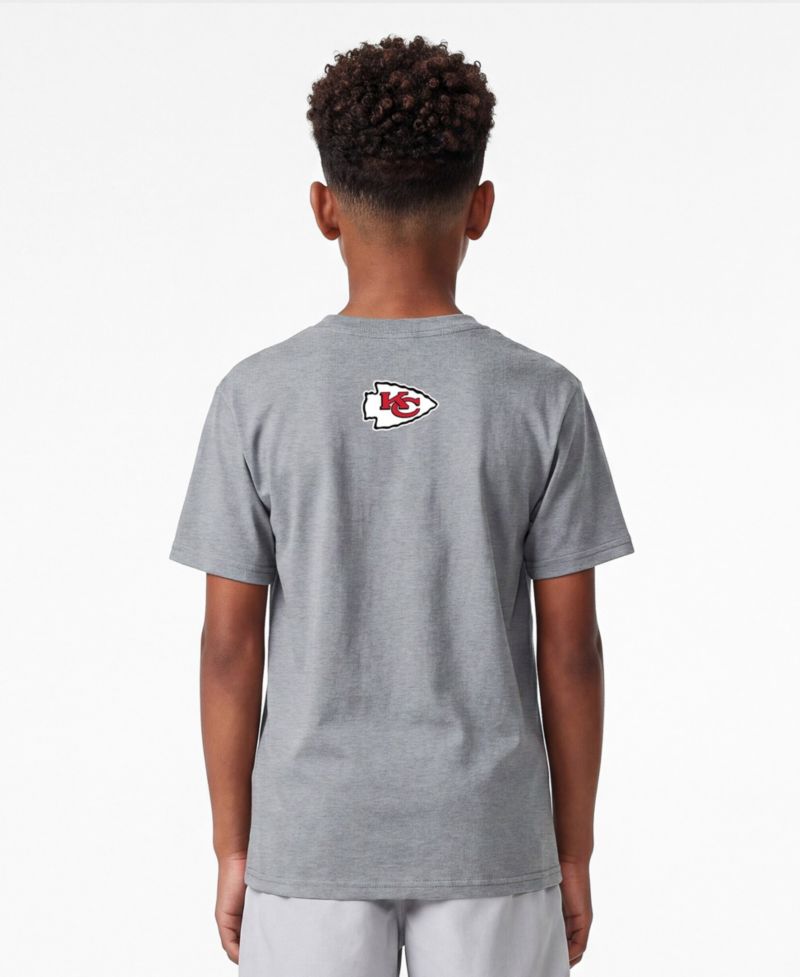 Big Boys and Girls Heather Gray Kansas City Chiefs Disney X Champion T-Shirt