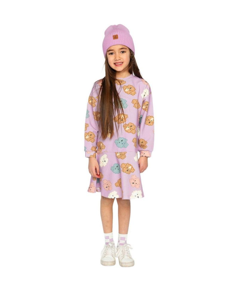 Big Girls (6- 12) French Terry Dress Poodle Print