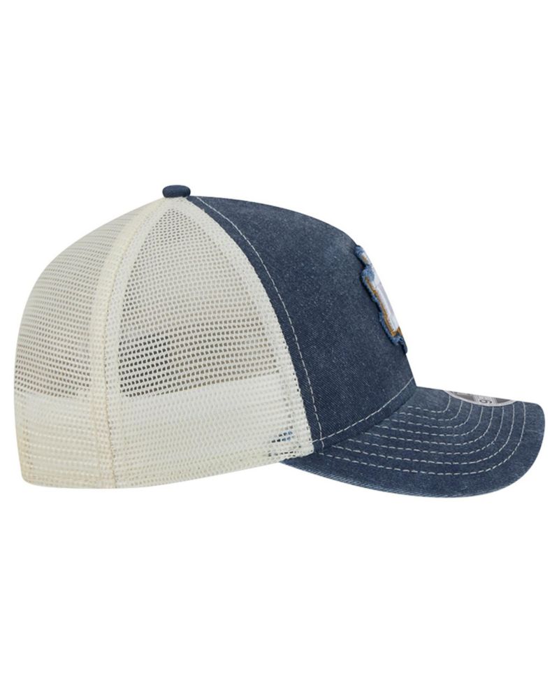 Big Boys and Girls Navy Notre Dame Fighting Irish Retro A-Frame Adjustable Trucker Hat
