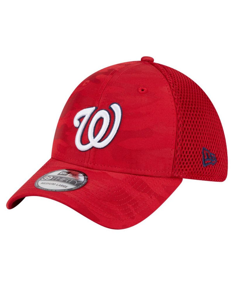 Men's Red Washington Nationals Subtle Camo 39THIRTY Flex Hat