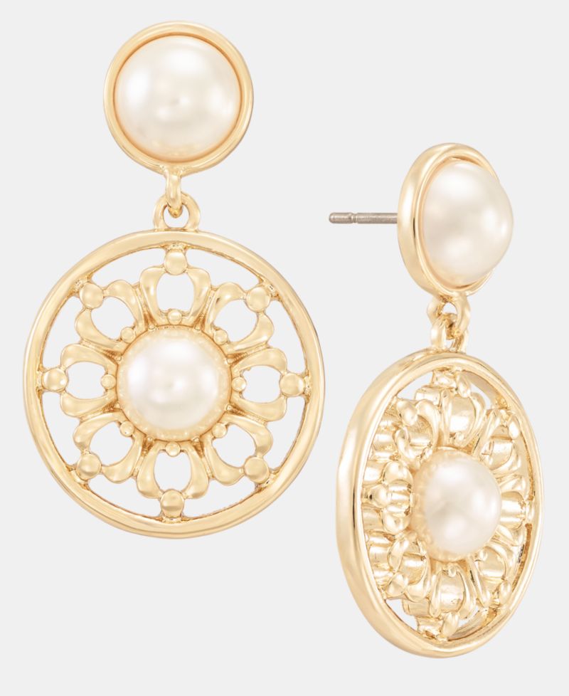 Imitation Pearl Drop Earrings