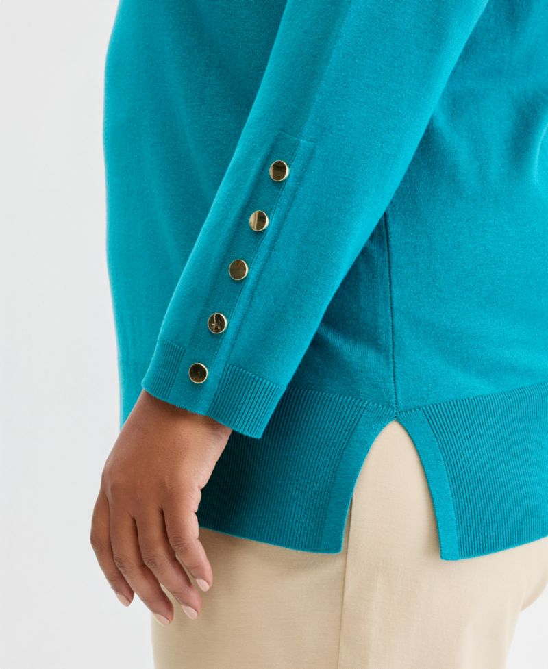 Petite Boat Neck Long-Sleeve Sweater