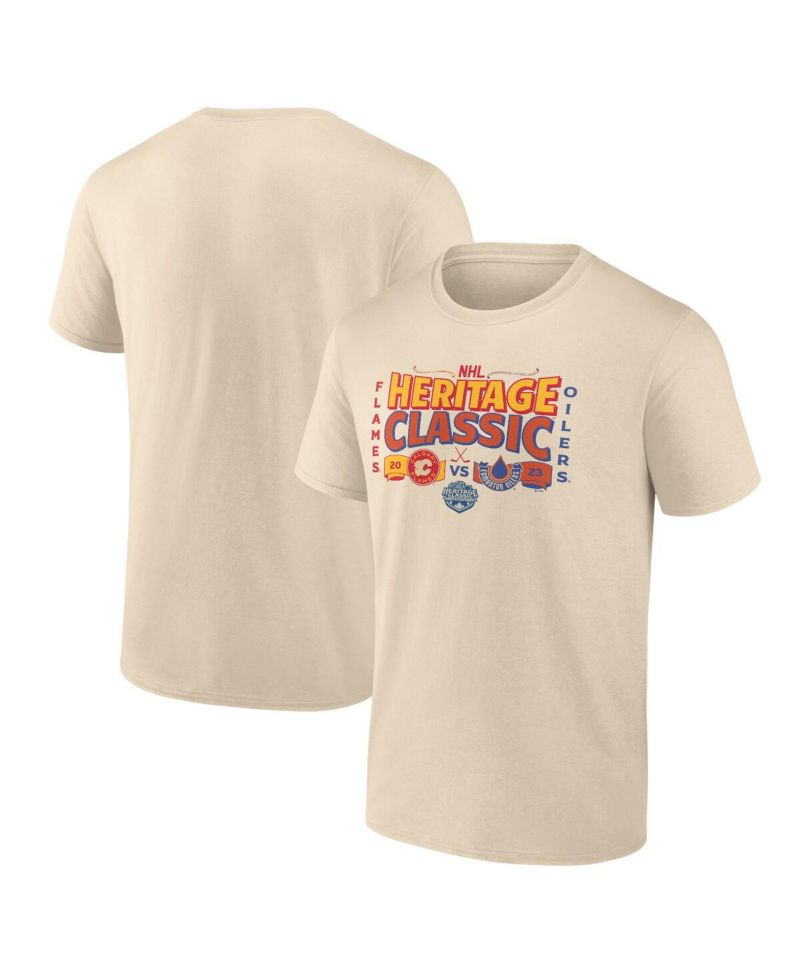 Men's Cream 2023 NHL Heritage Classic Matchup T-shirt