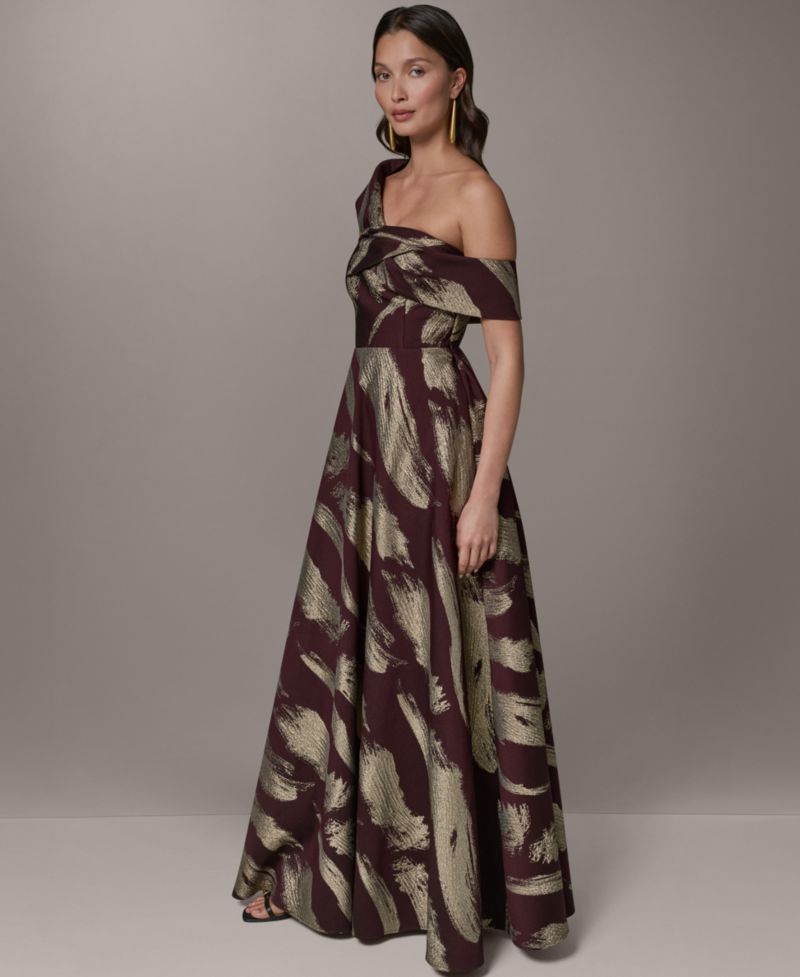 Petite One-Shoulder Ball Gown
