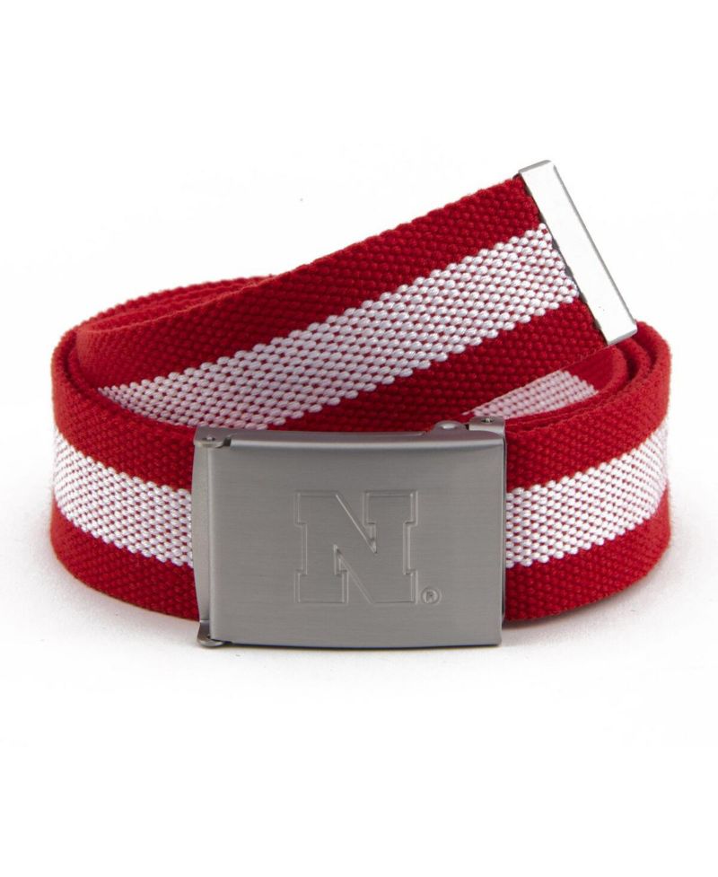 Men's Nebraska Huskers Fabric Belt