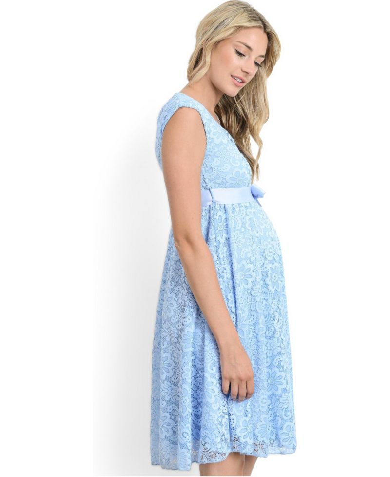 Women's Lace A-Line Dress with Scoop Neck