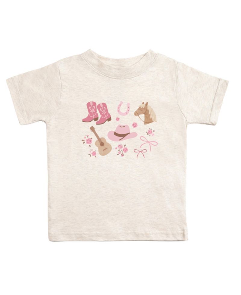 Big Girls 12-10 Western Girlie Short Sleeve T-Shirt