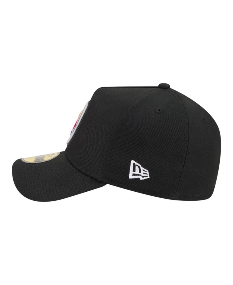 Men's Black Pittsburgh Steelers A-Frame 59FORTY Fitted Hat