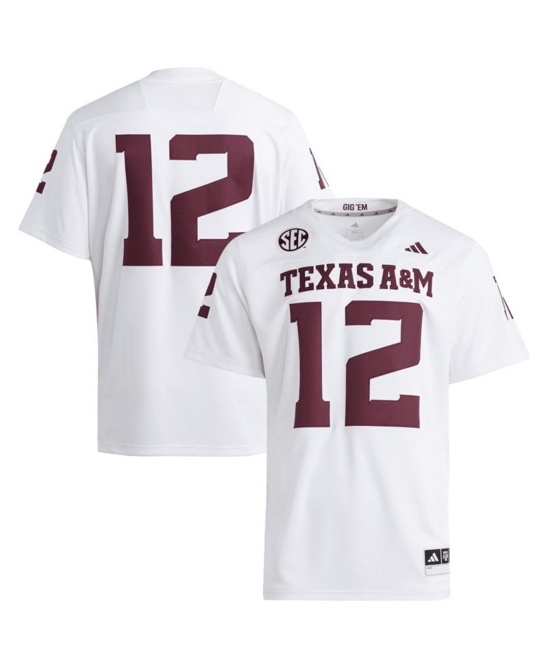 Men's 12 White Texas A&M Aggies Premier Jersey