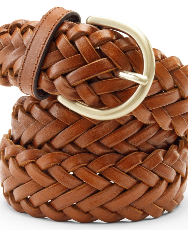 Women's Leather Braided Belt