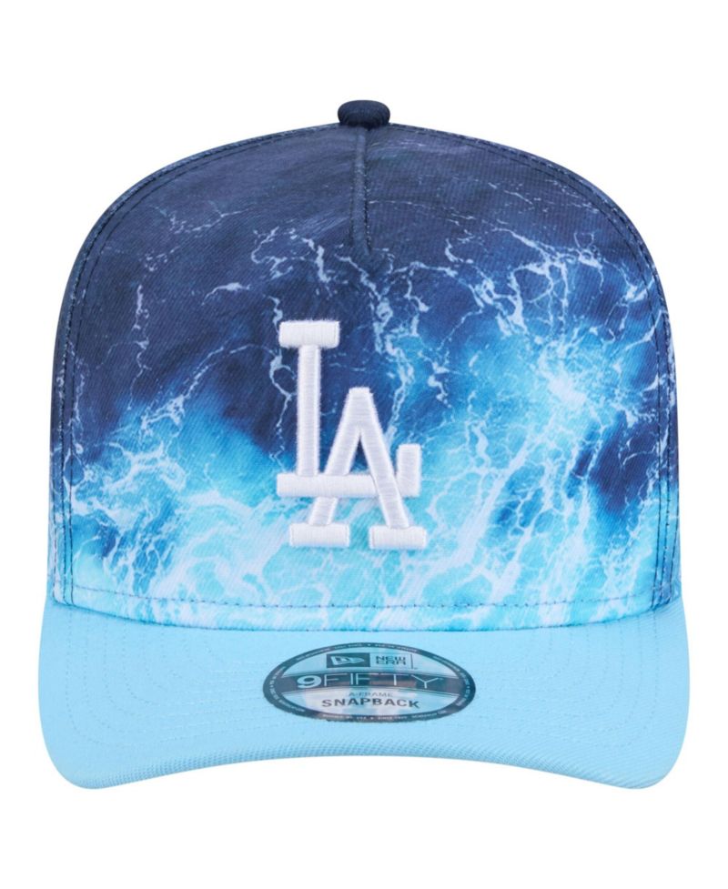 Men's Light Blue Los Angeles Dodgers Deep Water Pre-Curved 9FIFTY A-Frame Snapback Hat