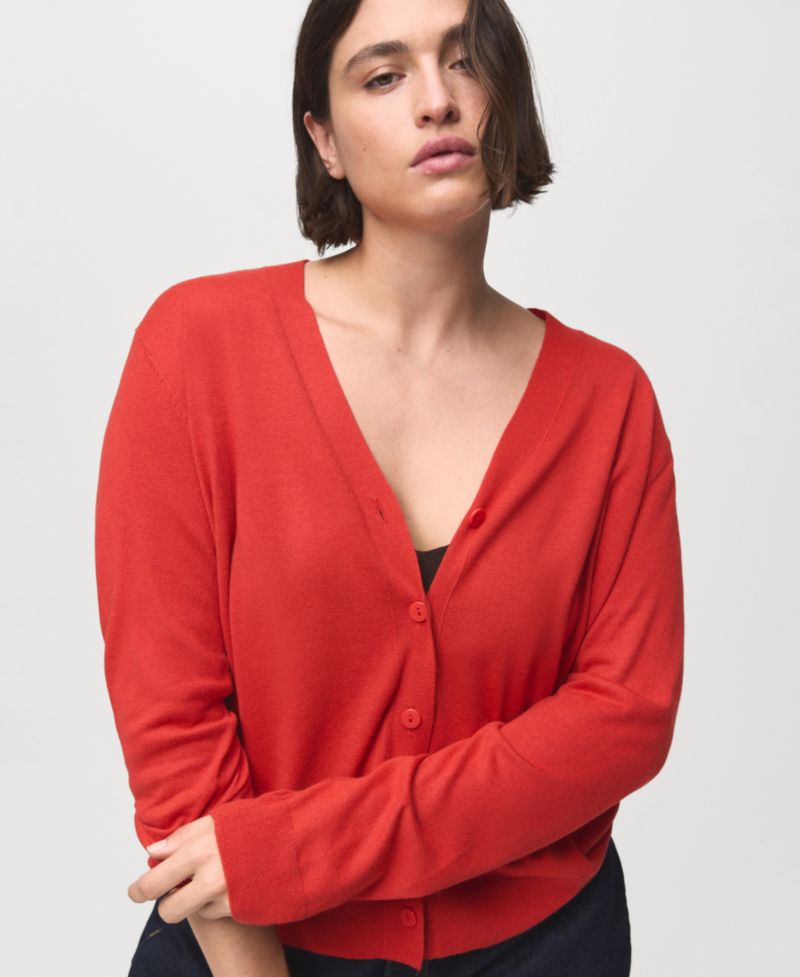 Women's V-Neck Knitted Cardigan