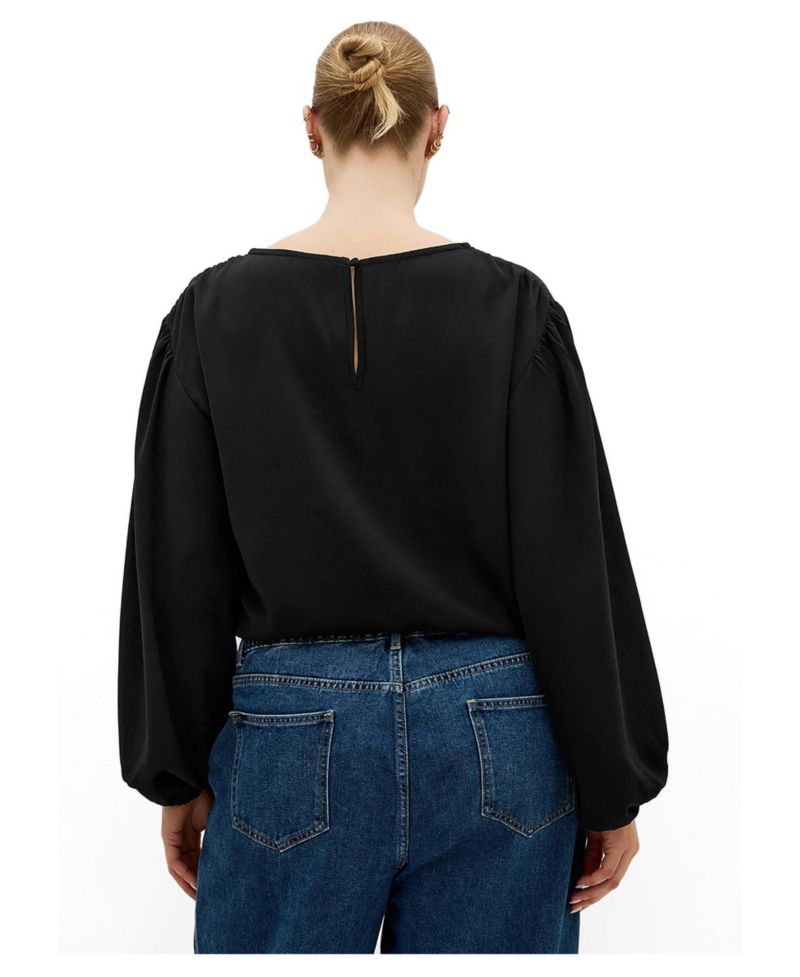 Plus Size Elise Long Sleeve Hem Detail Top