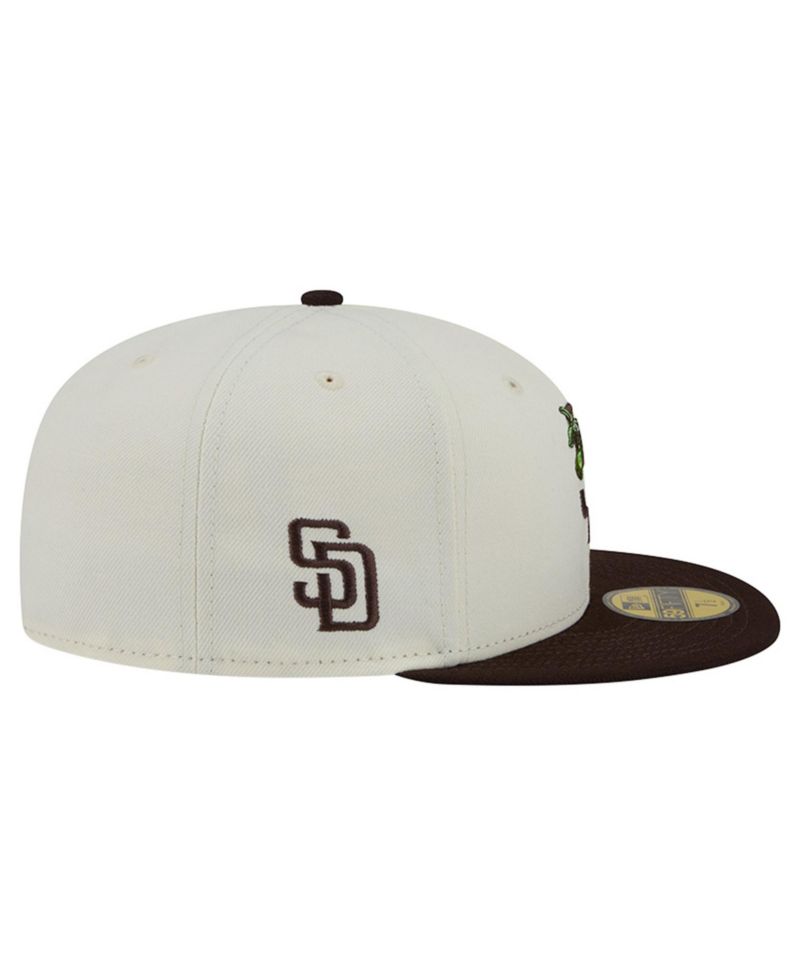 Men's White/Brown San Diego Padres Blossom 59FIFTY Fitted Hat