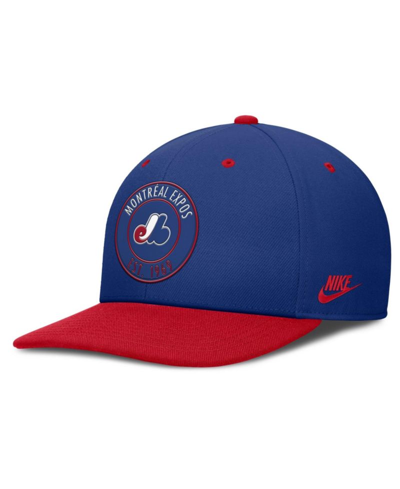 Men's Blue/Red Montreal Expos Cooperstown Collection Pro Dri-FIT snapback Hat
