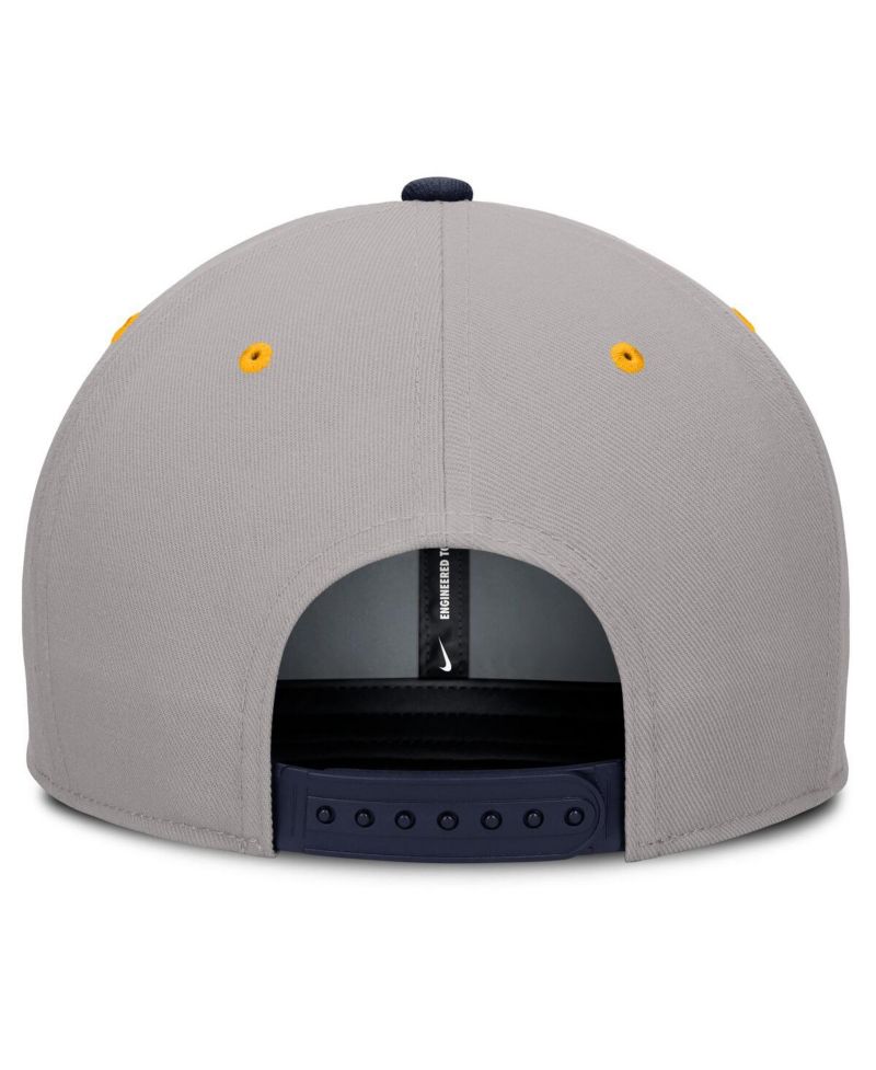 Men's Navy/Gray West Virginia Mountaineers Prep Pro Performance Snapback Hat