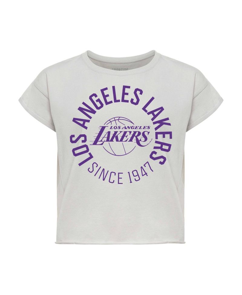 Women's Gray Los Angeles Lakers Cropped Genuine Issue Collection Alana T-Shirt