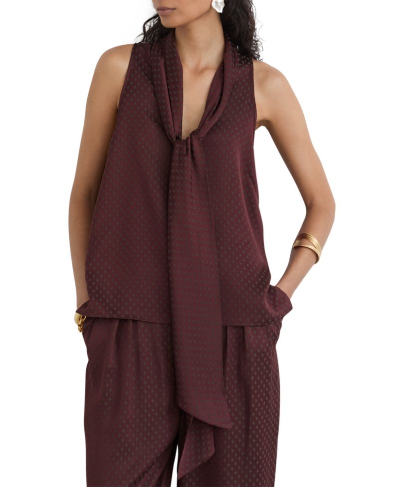 Women's Tilly Cowl Neck Jacquard Blouse