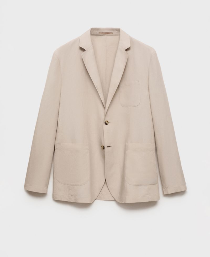 Men's Slim-Fit Linen Jacket