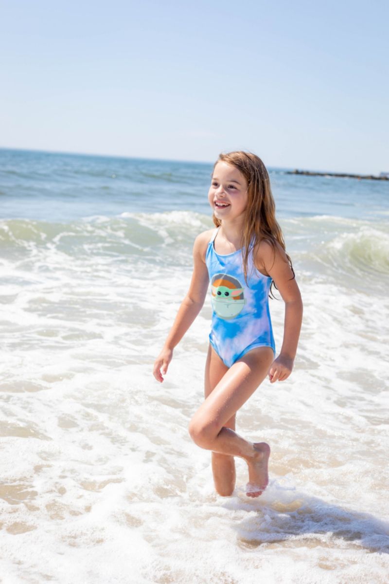 Girls Grogu One Piece Bathing Suit