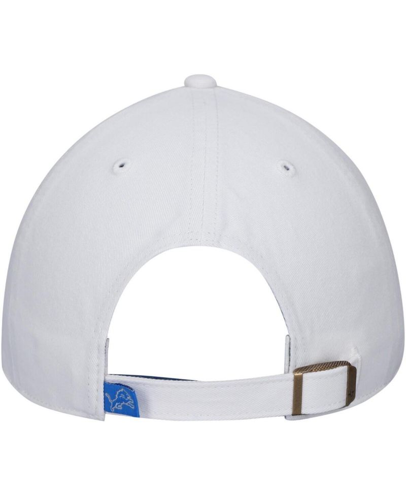 Men's White Detroit Lions Clean Up Adjustable Hat