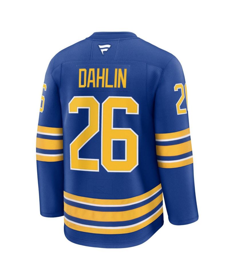 Men's Rasmus Dahlin Royal Buffalo Sabres Premium Captain's Patch with Jersey