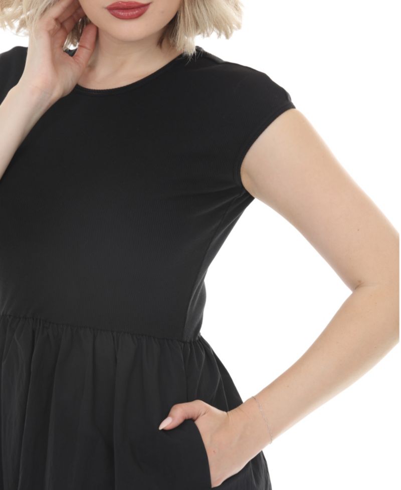 Women's Crew Neck Midi Dress
