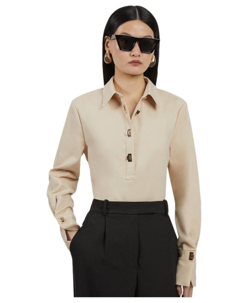 Women's Techno Cotton Gold Clasp Shirt