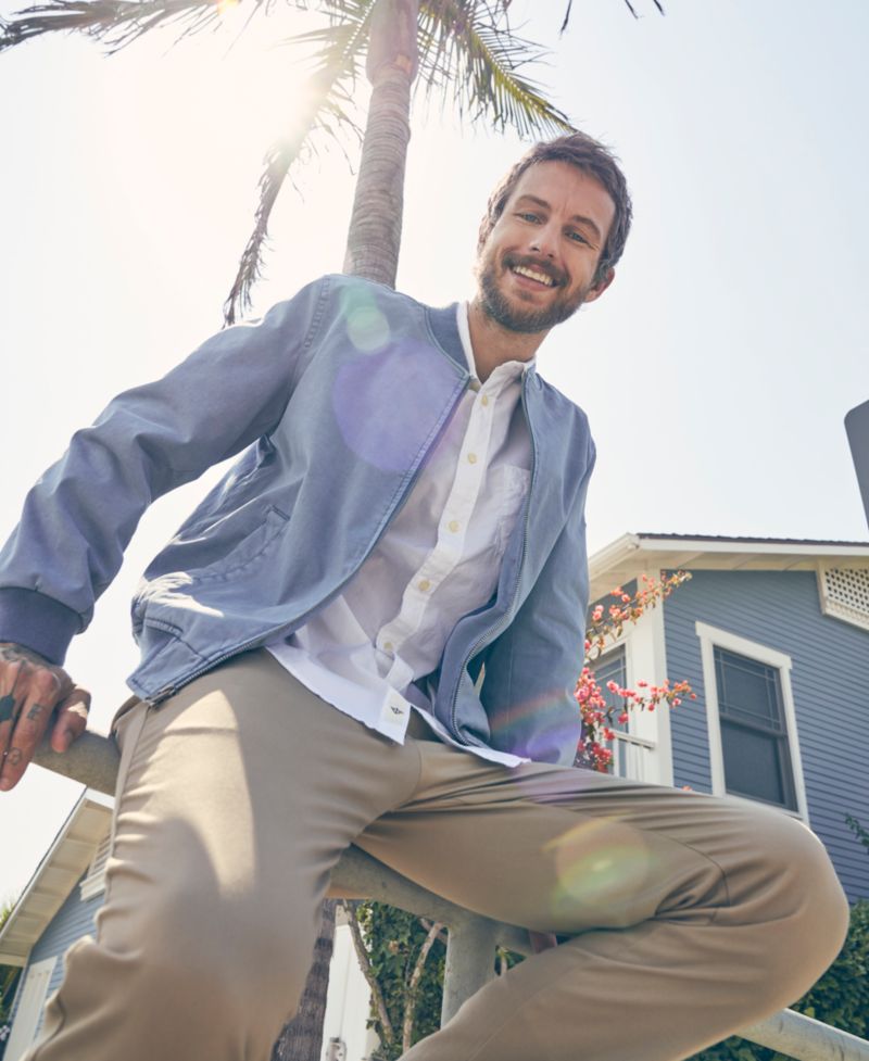 Mens' Signature Lux Cotton Straight Fit Stretch Khaki Pants