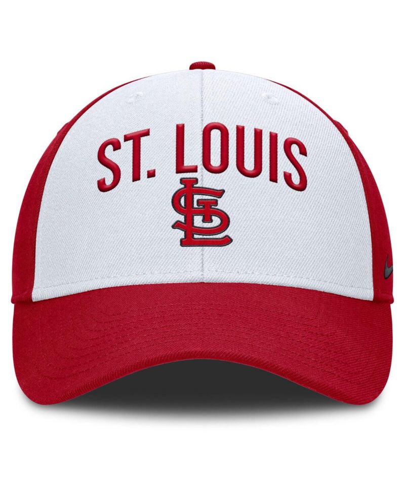 Men's White/Red St. Louis Cardinals Club Performance Adjustable Hat