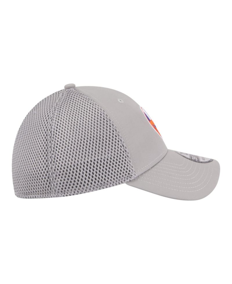 Men's Gray New York Islanders Logo 39THIRTY Flex Hat