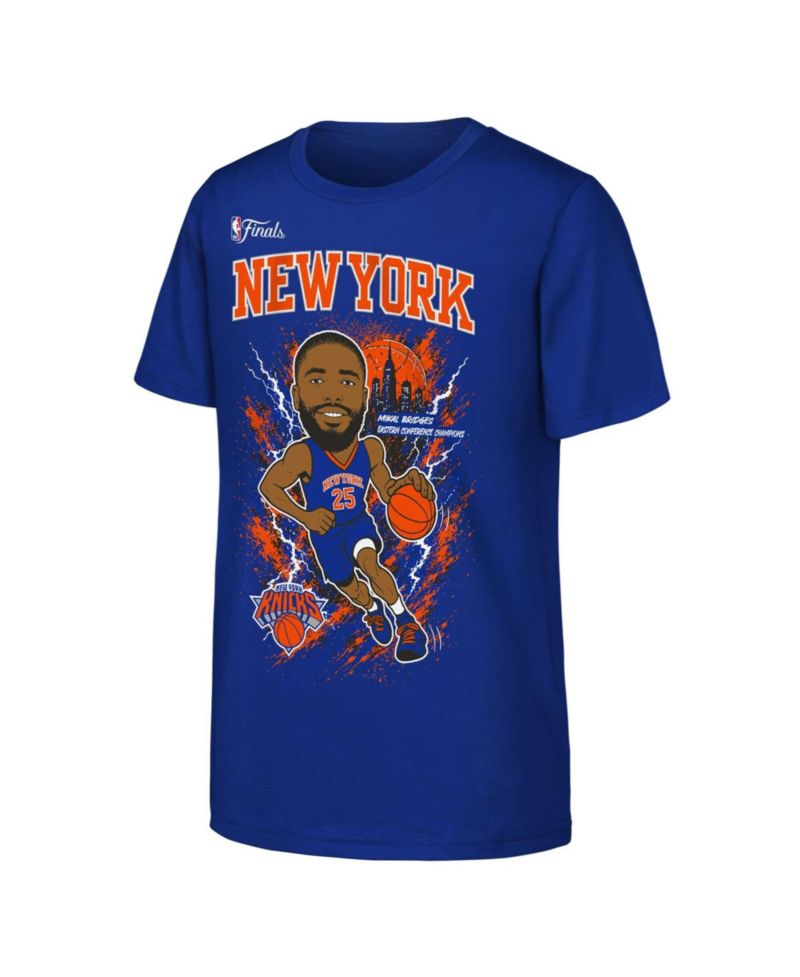 Big Boys and Girls Mikal Bridges Blue New York Knicks 2026 NBA Finals Player T-Shirt