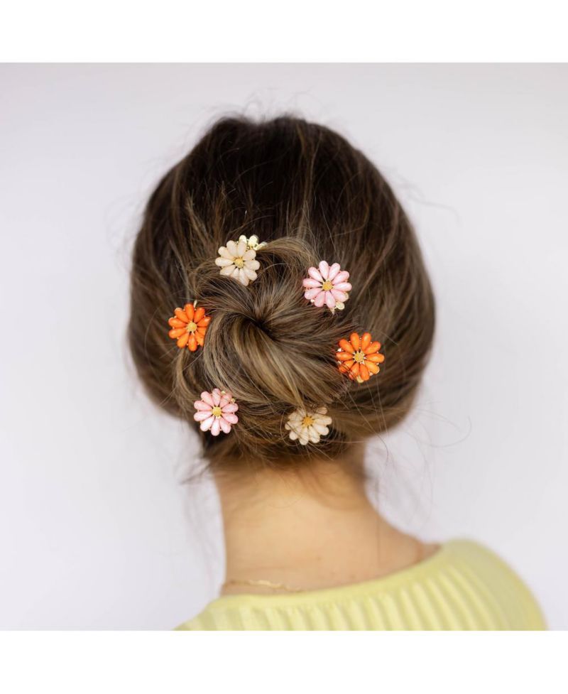 Women's Mini Claw Clip Set of 6 - Daisy Blooms