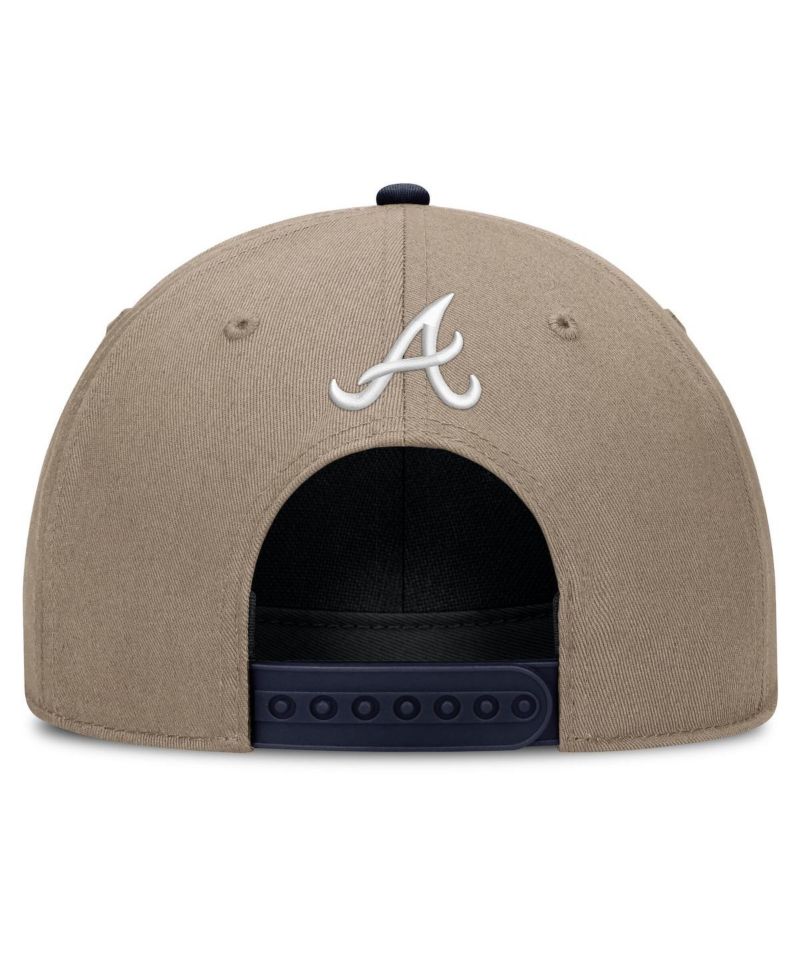 Men's Khaki Atlanta Braves Father's Day Rope Rise Adjustable Hat