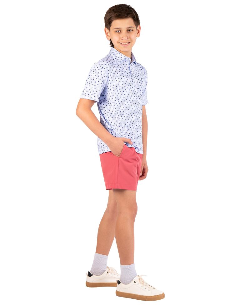 Boys Vintage Stars Printed Performance Polo