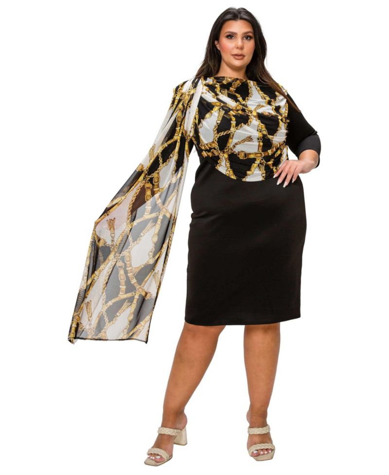 Plus Size Gia Cape Dress