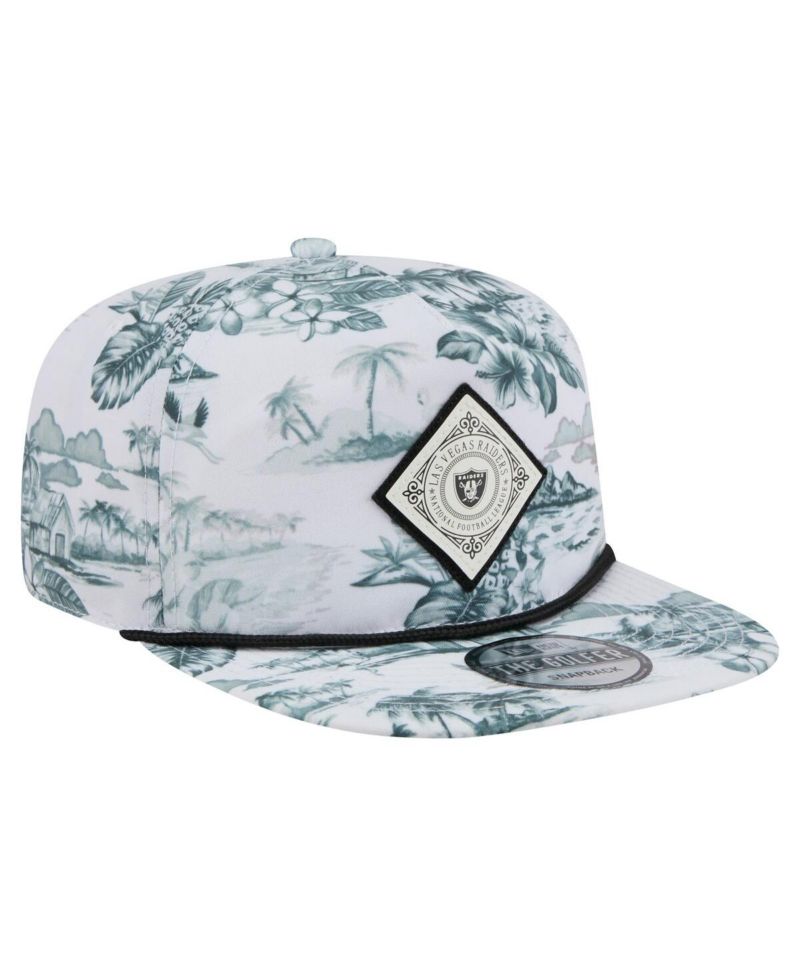 Men's White Las Vegas Raiders Adventure Golfer Snapback Hat