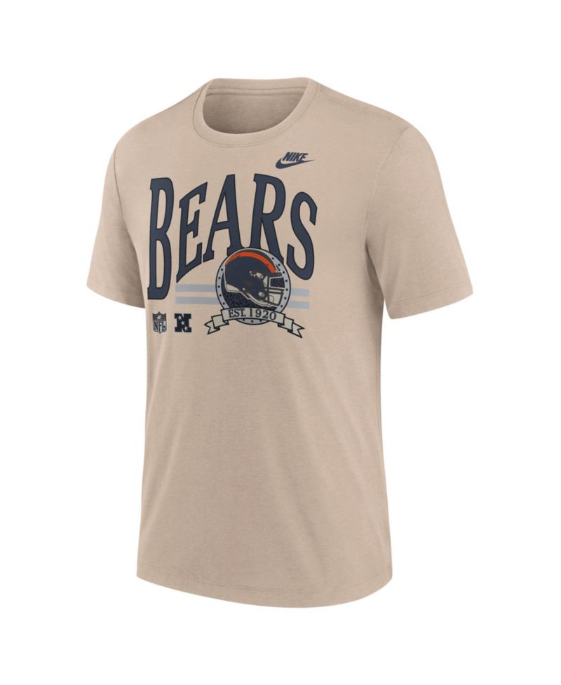 Men's Sand Chicago Bears Rewind Tri-Blend T-Shirt