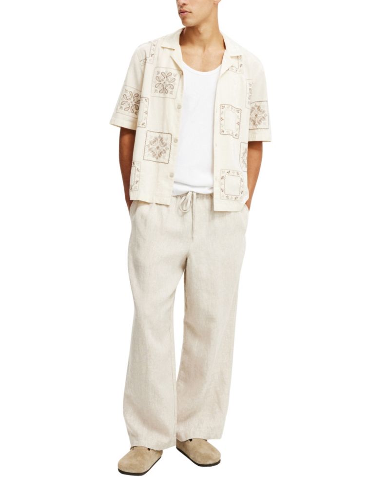 Men's Super Baggy Linen Pant