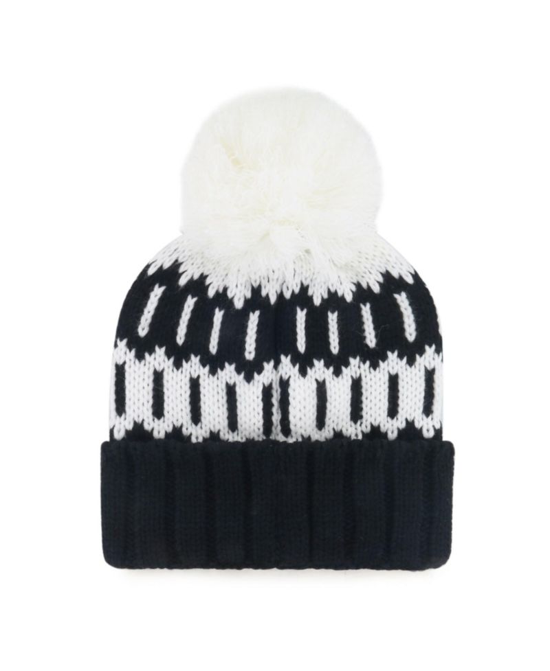 Women's Black Chicago White Sox Felicity Cuffed Knit Hat with Pom