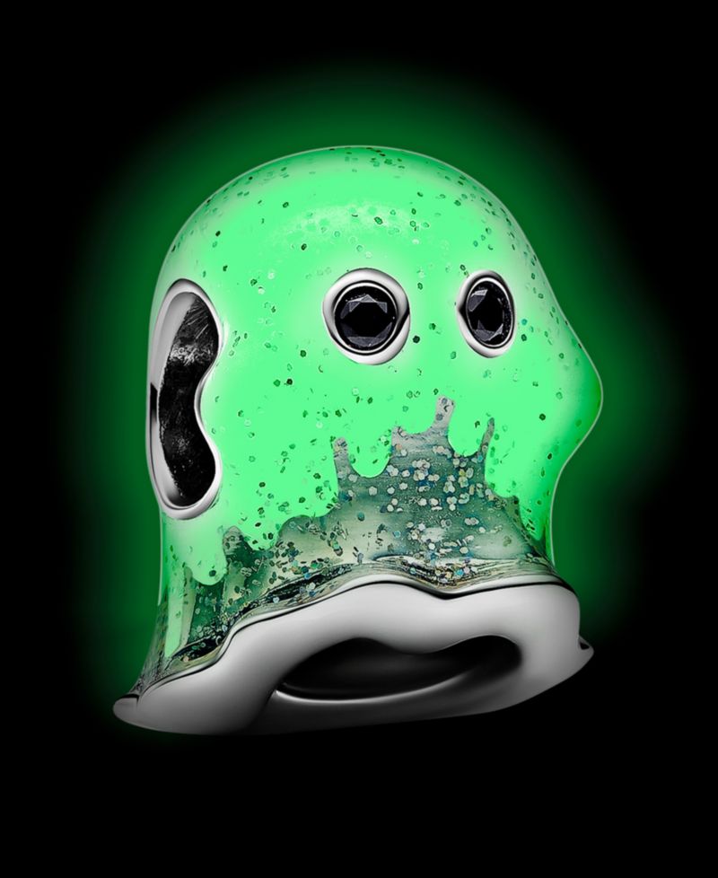 Sterling Silver Glow-in-the-dark Boo Ghost Charm