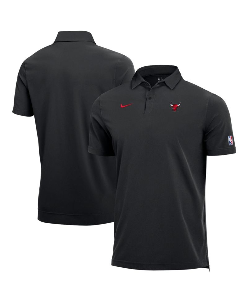 Men's Black Chicago Bulls 2026/27 Dri-FIT Coaches Polo Shirt