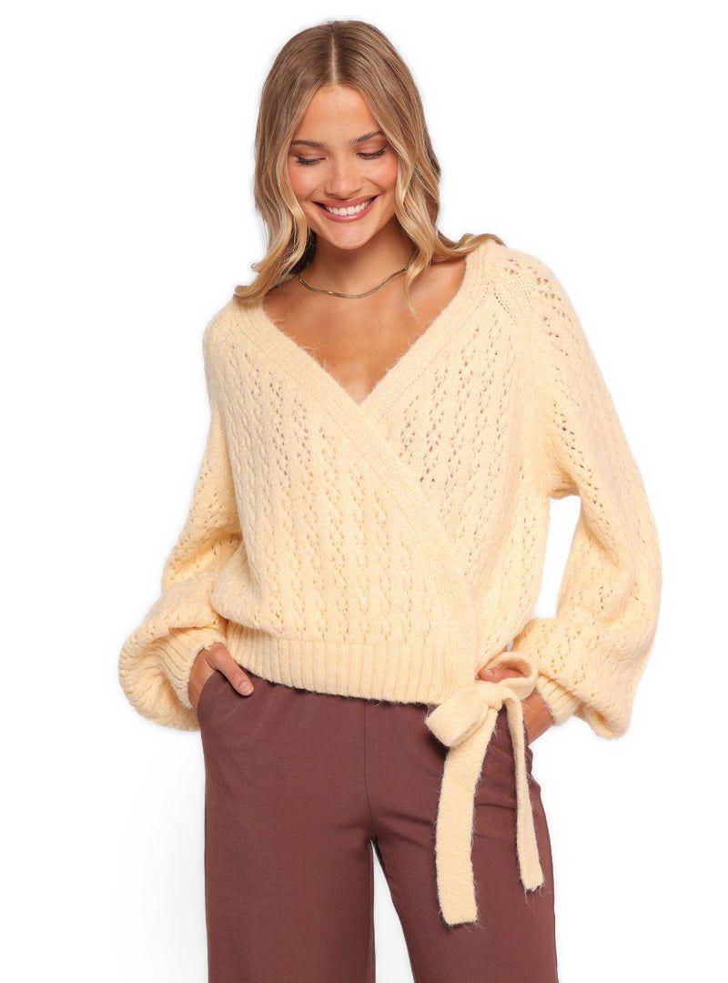 Women's Etta Ballet Wrap Knit Sweater.