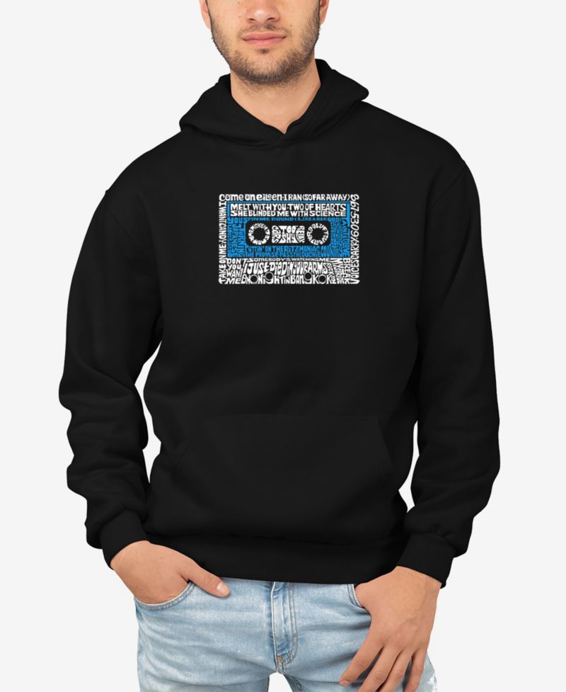 Men's 80s One Hit Wonders Word Art Hooded Sweatshirt