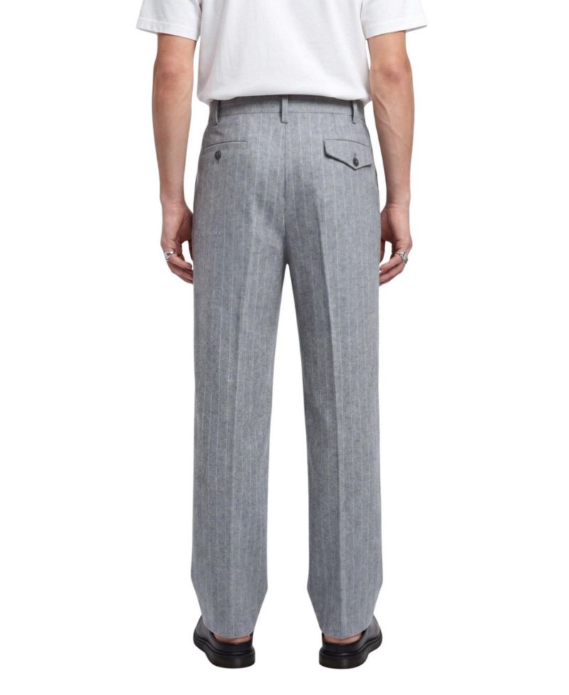 Men's Tyson Pinstripe Relaxed-Fit Wool Suit Trousers