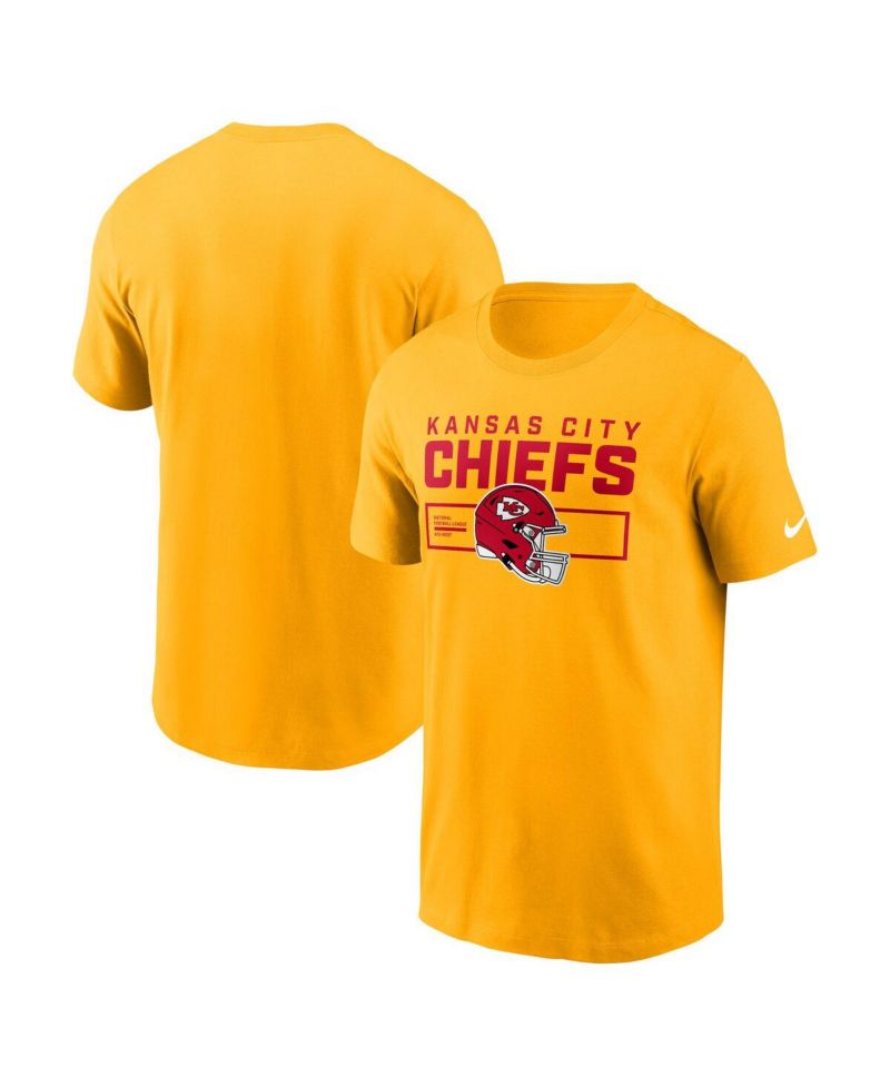 Men's Gold Kansas City Chiefs Primetime Helmet Essential T-Shirt
