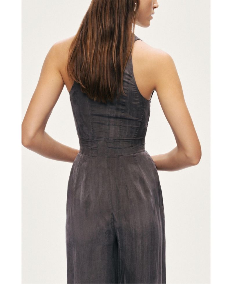 Women's Metal Belt Detail Jumpsuit