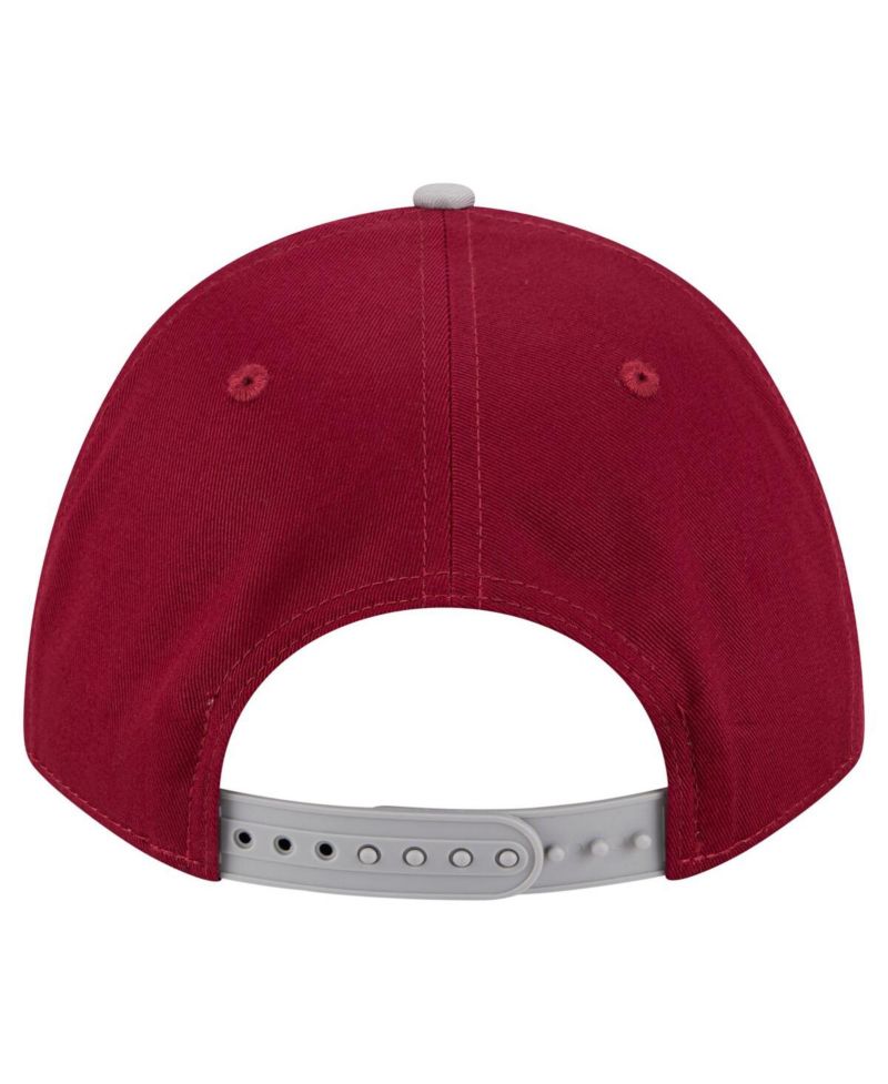 Men's Cardinal/Gray Arkansas Razorbacks Arch Two-Tone Rope 9FORTY A-Frame M-Crown Adjustable Hat